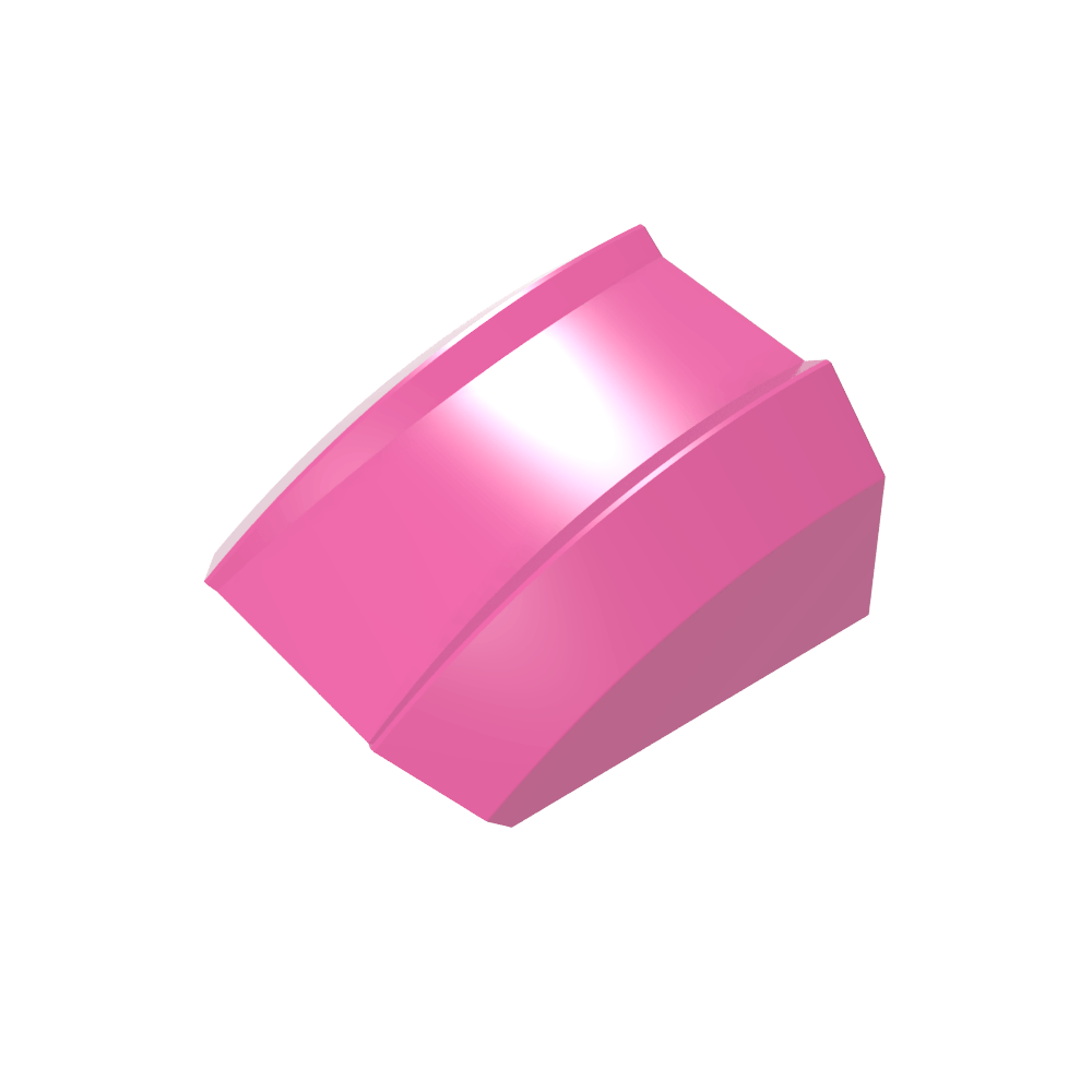 Schrägstein gebogen 2 x 2 mit Lippe, ohne Noppen - MyGobricks