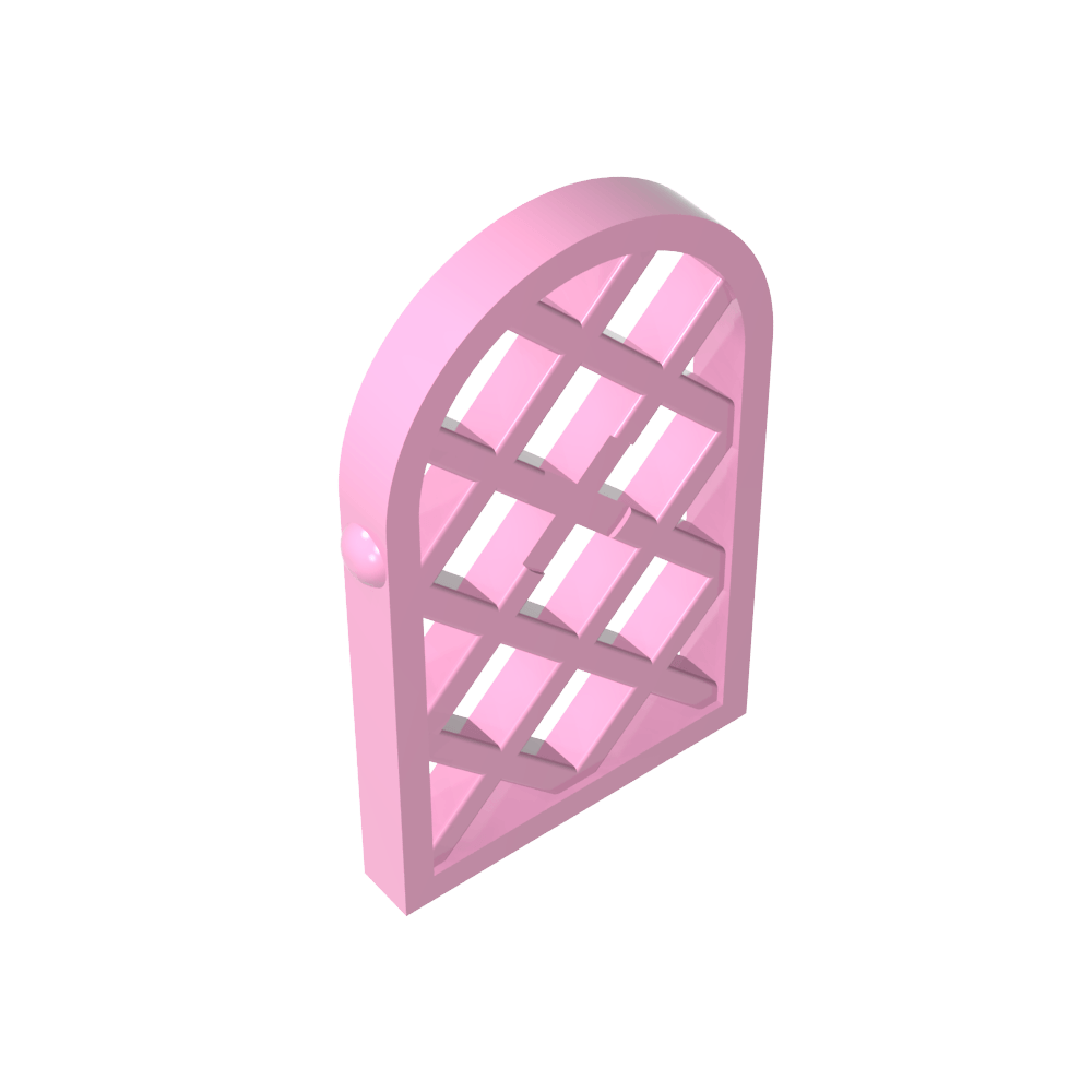 Fenster 1 x 2 x 2 2/3 Scheibe Gitterraute mit abgerundeter Oberseite-MyGobricks