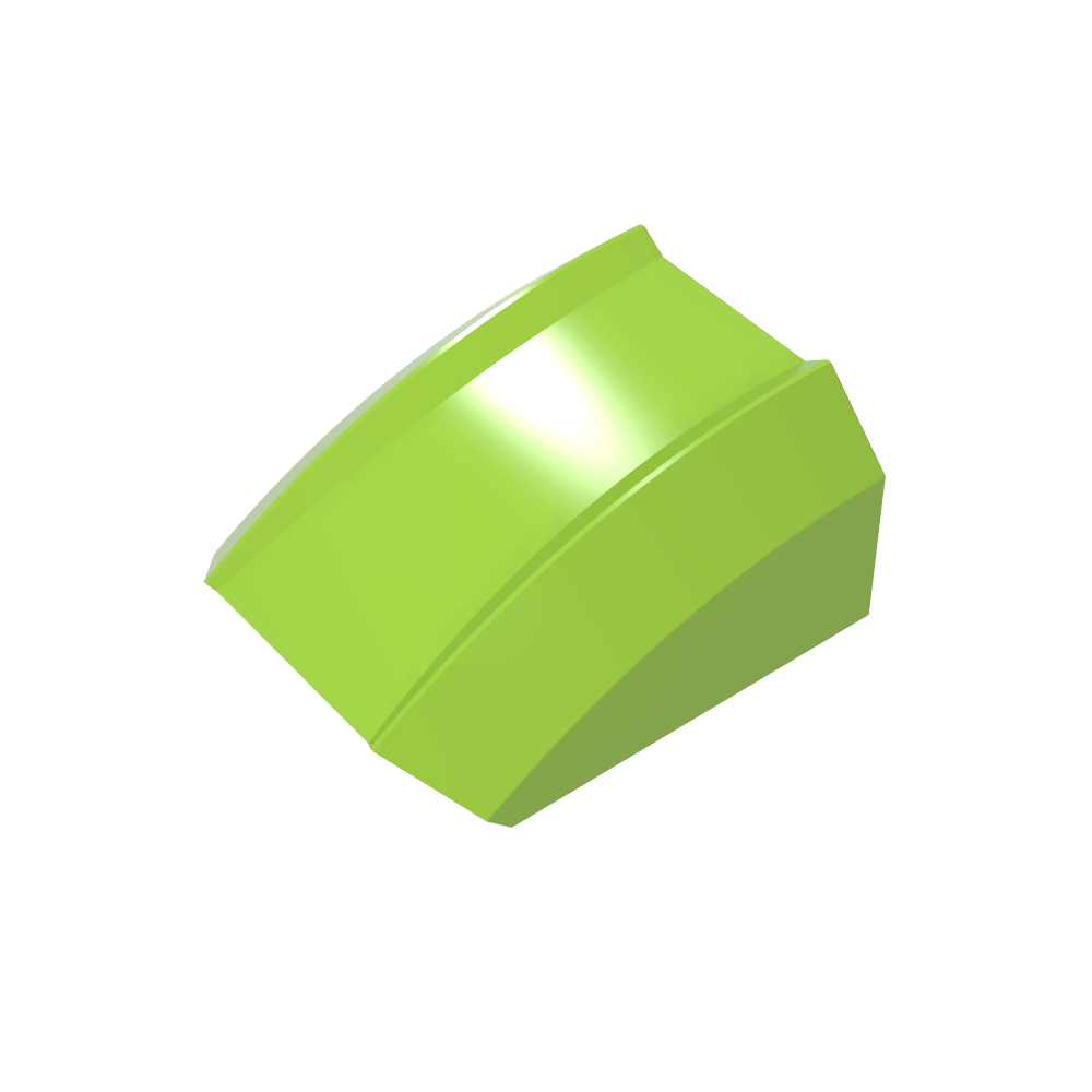 Schrägstein gebogen 2 x 2 mit Lippe, ohne Noppen - MyGobricks