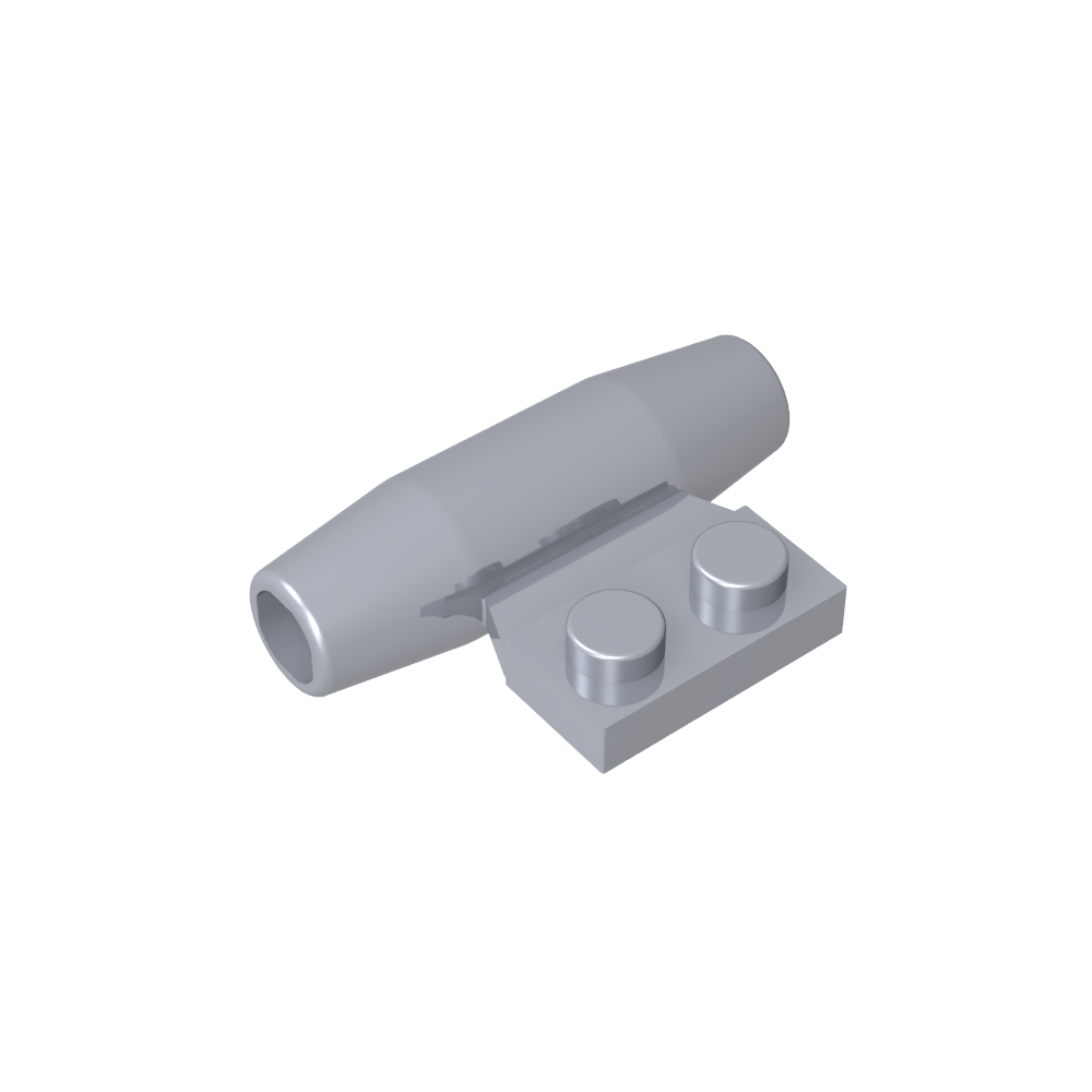 Motor, glatt, klein, 1 x 2 Seitenplatte mit Achshaltern und Schlitz-MyGobricks