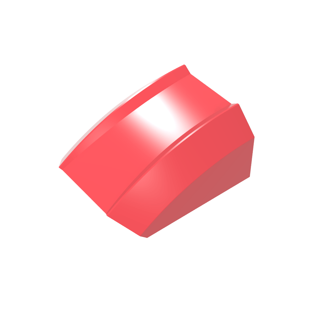 Schrägstein gebogen 2 x 2 mit Lippe, ohne Noppen - MyGobricks