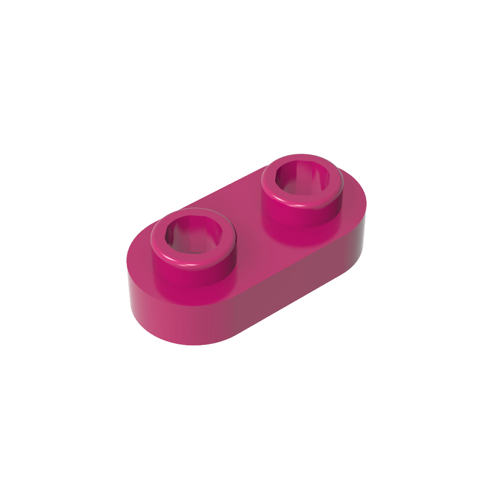Platte Spezial 1 x 2 abgerundet mit 2 offenen Noppen - MyGobricks