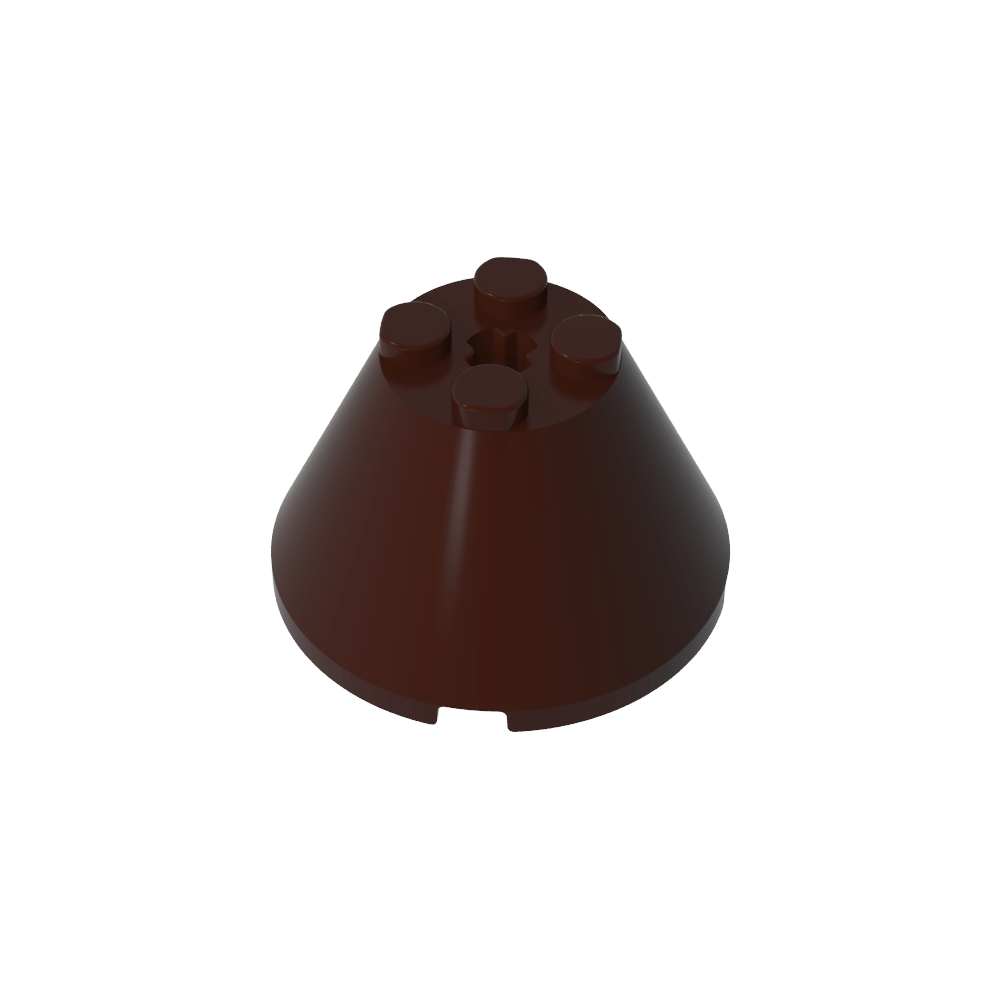 Kegel 4 x 4 x 2 mit Achsloch [einfach]-MyGobricks