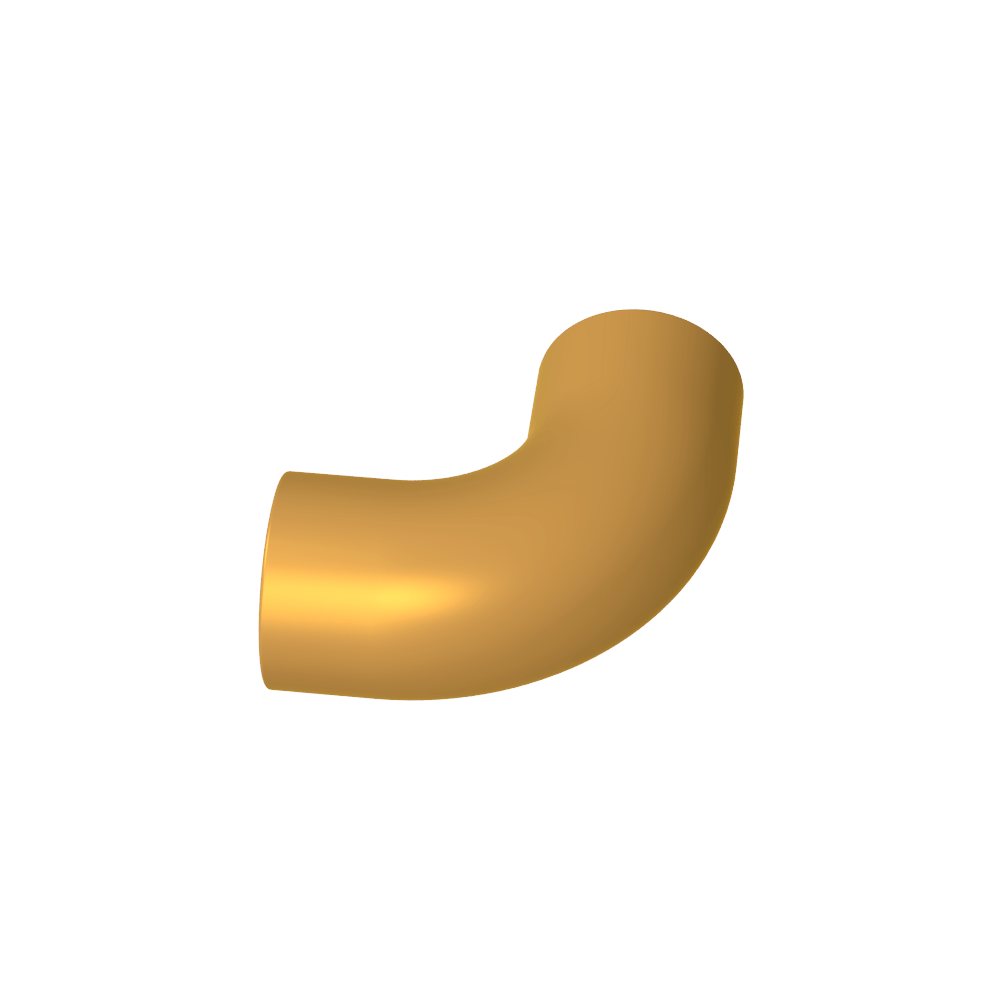 Runder Ziegelstein, 1 x 1 Durchmesser, Rohr mit 90-Grad-Kniestück (2 x 2 x 1) und Achslöchern (Querlöchern) an jedem - MyGobricks