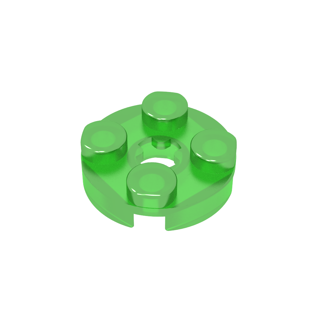 Platte rund 2 x 2 mit Achsloch Typ 1 (+ Öffnung) - MyGobricks