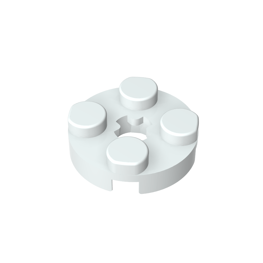 Platte rund 2 x 2 mit Achsloch Typ 1 (+ Öffnung) - MyGobricks