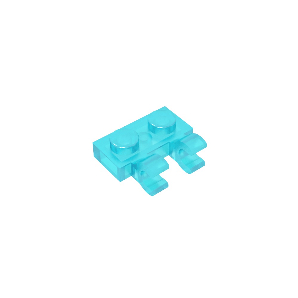 Platte Spezial 1 x 2 mit Clips Horizontal [Dicke U-Clips]-MyGobricks