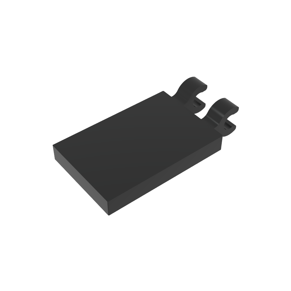 Fliese Spezial 2 x 3 mit 2 Clips [Abgewinkelte Clips]-MyGobricks