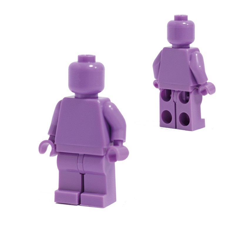 Minifiguren aus einfarbigen Bausteinen, kompatibel mit universellen, kleinteiligen, einfarbigen Bausteinen, Trendy Moc (Multi-Creation) Baustein-Wandbasis-Zubehör.