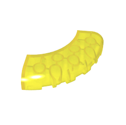 Ziegelstein, runde Ecke, 5 x 5 x 1, mit Aussparungen unten [ohne Bolzen] [1/4 Bogen]