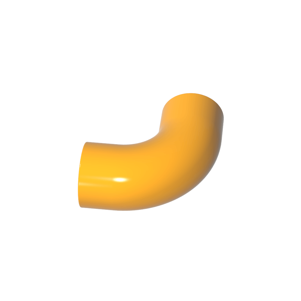 Runder Ziegelstein, 1 x 1 Durchmesser, Rohr mit 90-Grad-Kniestück (2 x 2 x 1) und Achslöchern (Querlöchern) an jedem - MyGobricks