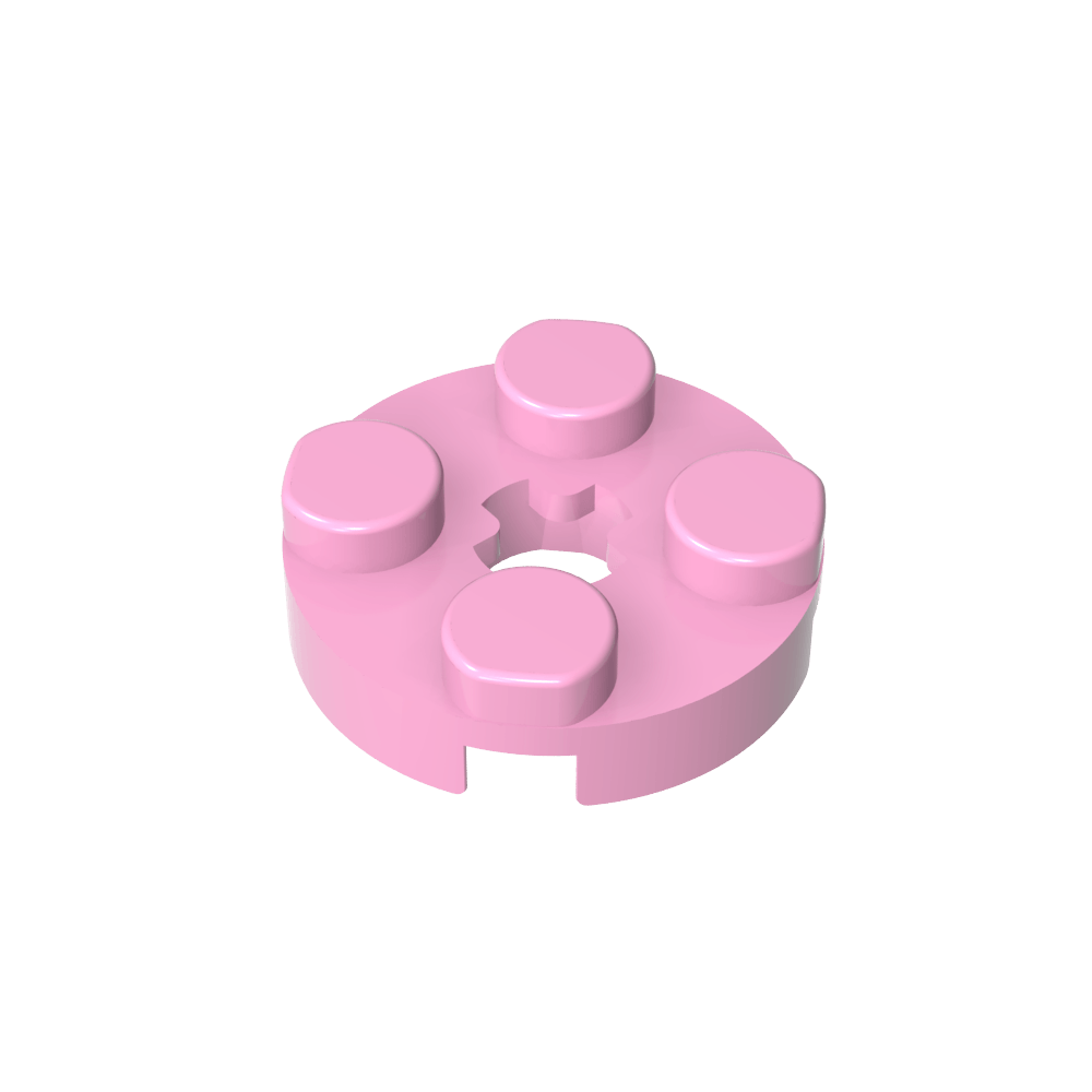 Platte rund 2 x 2 mit Achsloch Typ 1 (+ Öffnung) - MyGobricks