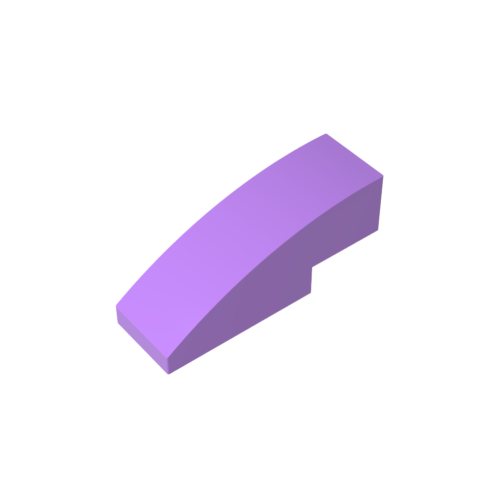 Schrägstein gebogen 3 x 1 ohne Noppen - MyGobricks