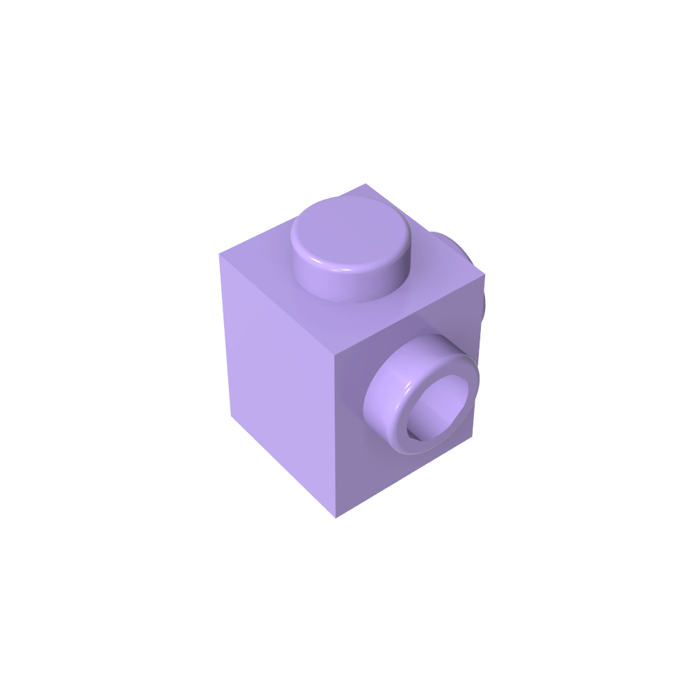 Spezialstein 1 x 1 mit Noppen auf 2 benachbarten Seiten - MyGobricks