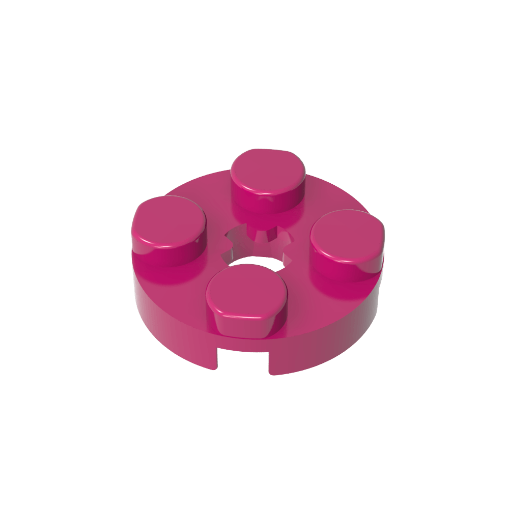 Platte rund 2 x 2 mit Achsloch Typ 1 (+ Öffnung) - MyGobricks