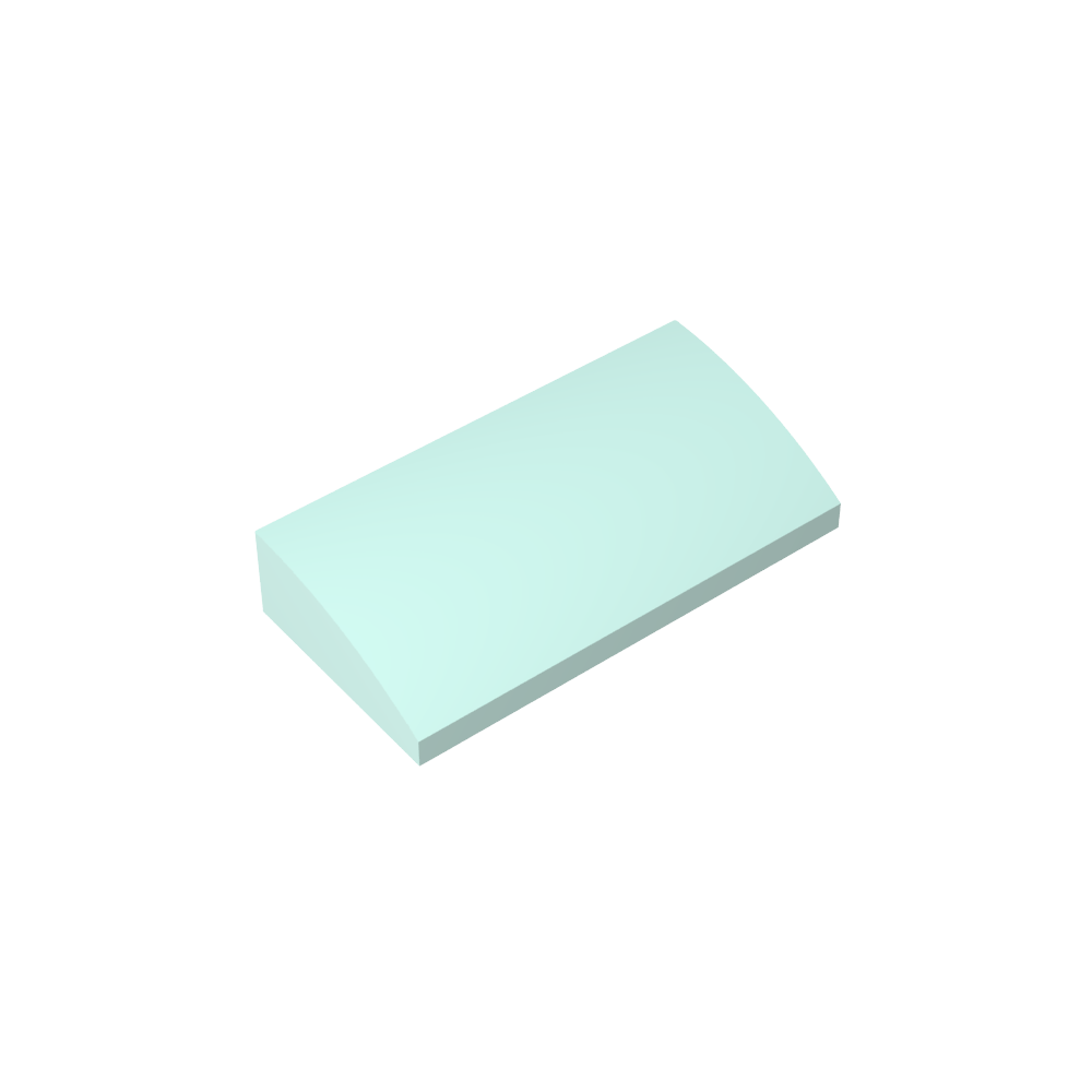 Schrägstein gebogen 2 x 4 x 2/3 ohne Noppen, mit Bodenrohren - MyGobricks