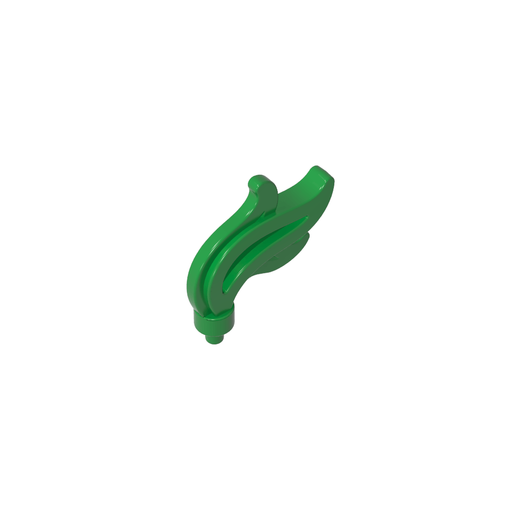 Kopfbedeckungszubehör Federbusch / Feder / Flamme Dreifachspitze - MyGobricks