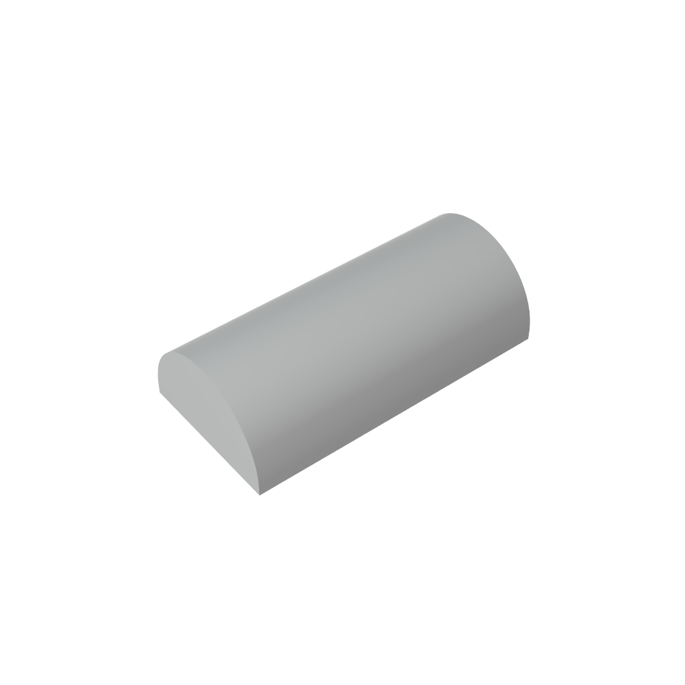 Gebogener Stein 2 x 4 ohne Noppen, gebogene Oberseite - MyGobricks