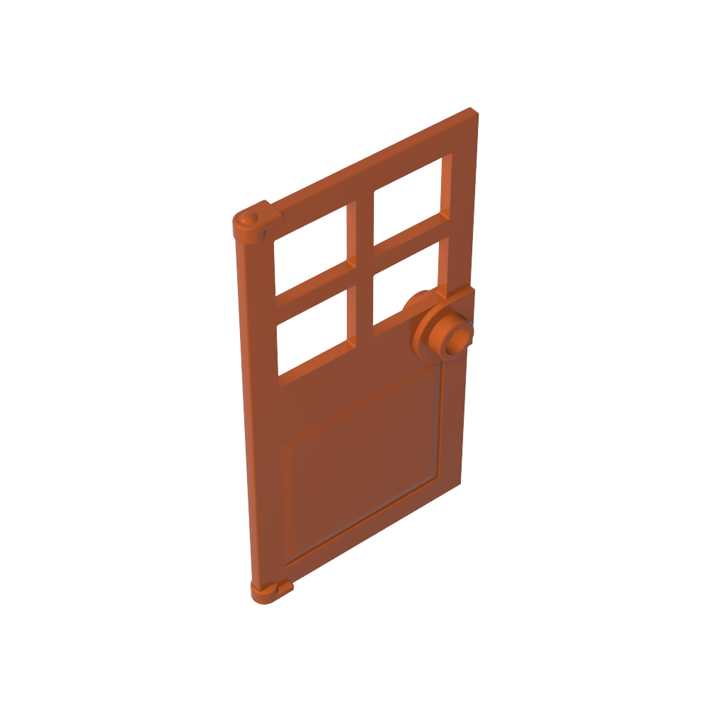 Tür 1 x 4 x 6 mit 4 Scheiben und Bolzengriff - MyGobricks