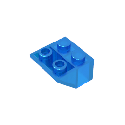 Schräge umgekehrte 45° 2 x 2 [eiförmiger unterer Stift, Bolzenlöcher in Stangengröße]