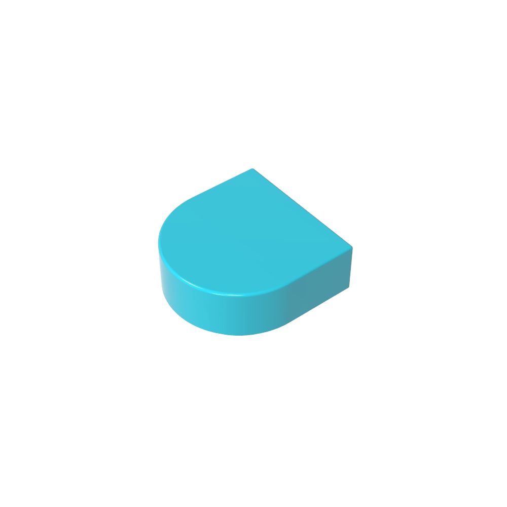 Fliese 1 x 1 Halbkreis