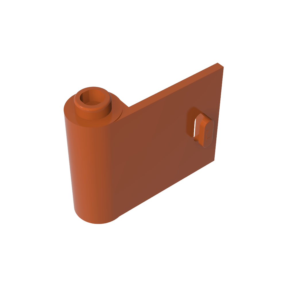 Tür 1 x 3 x 2 links - offen zwischen oberem und unterem Scharnier - MyGobricks