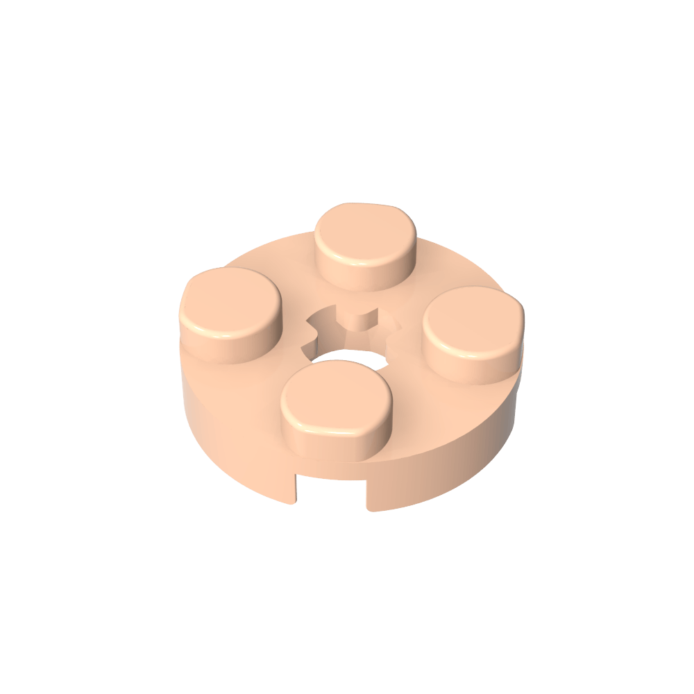 Platte rund 2 x 2 mit Achsloch Typ 1 (+ Öffnung) - MyGobricks