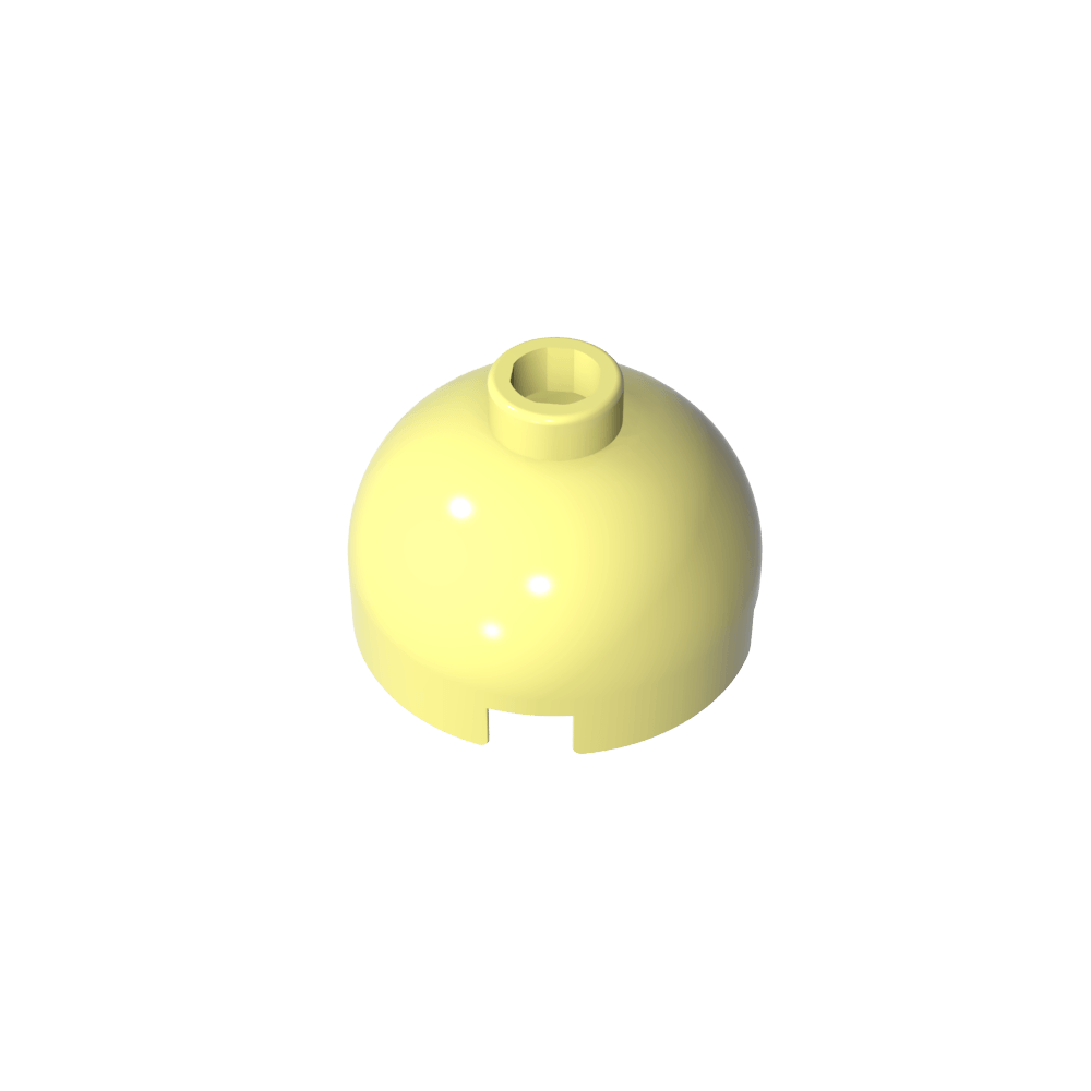 Runder Ziegelstein 2 x 2, Kuppeldach – Blockierter offener Bolzen ohne Achshalter unten – MyGobricks