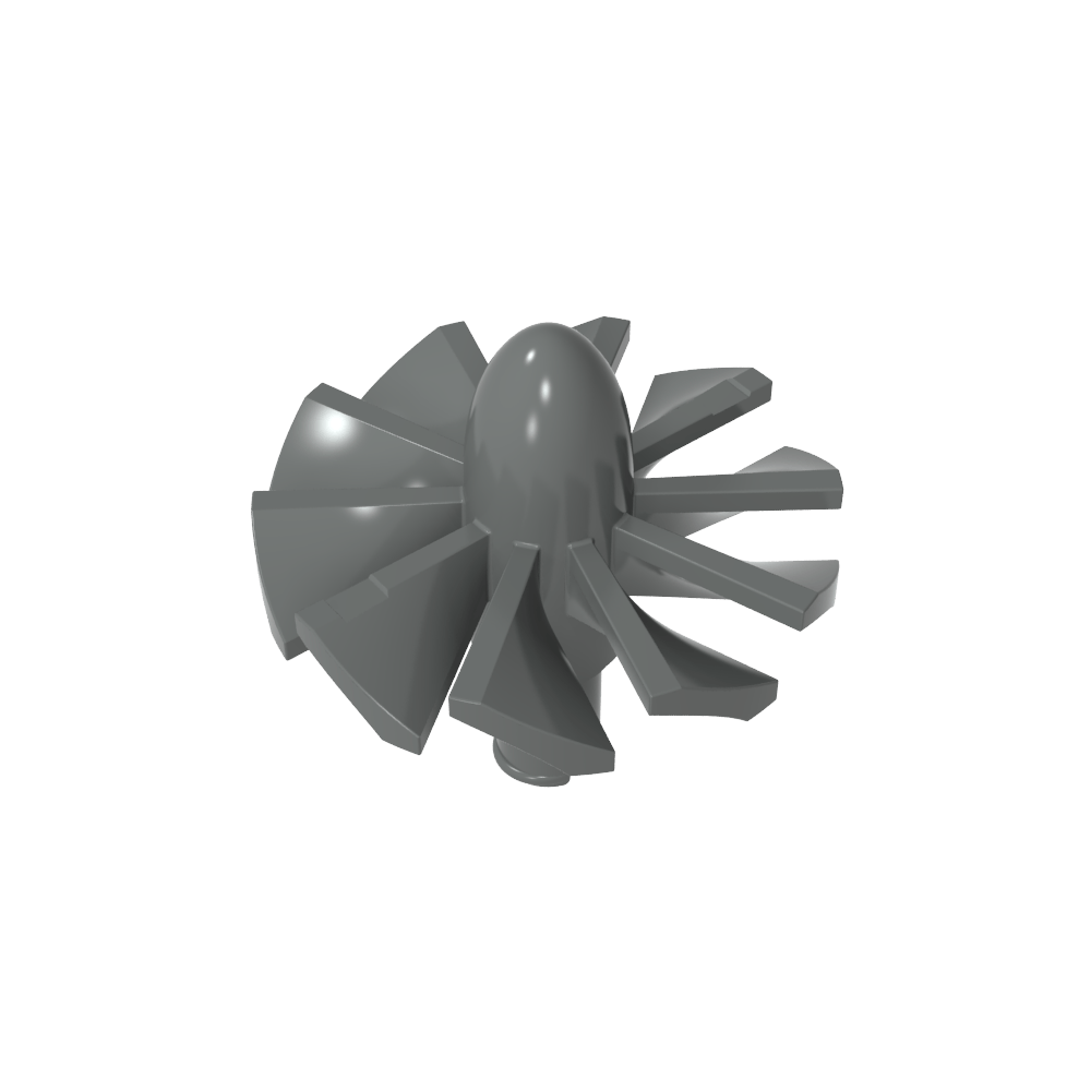 Düsentriebwerk-Ventilator mit 10 Flügeln und Technic Pin-MyGobricks