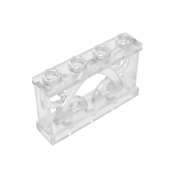 Zaun verziert 1 x 4 x 2 mit 4 Noppen