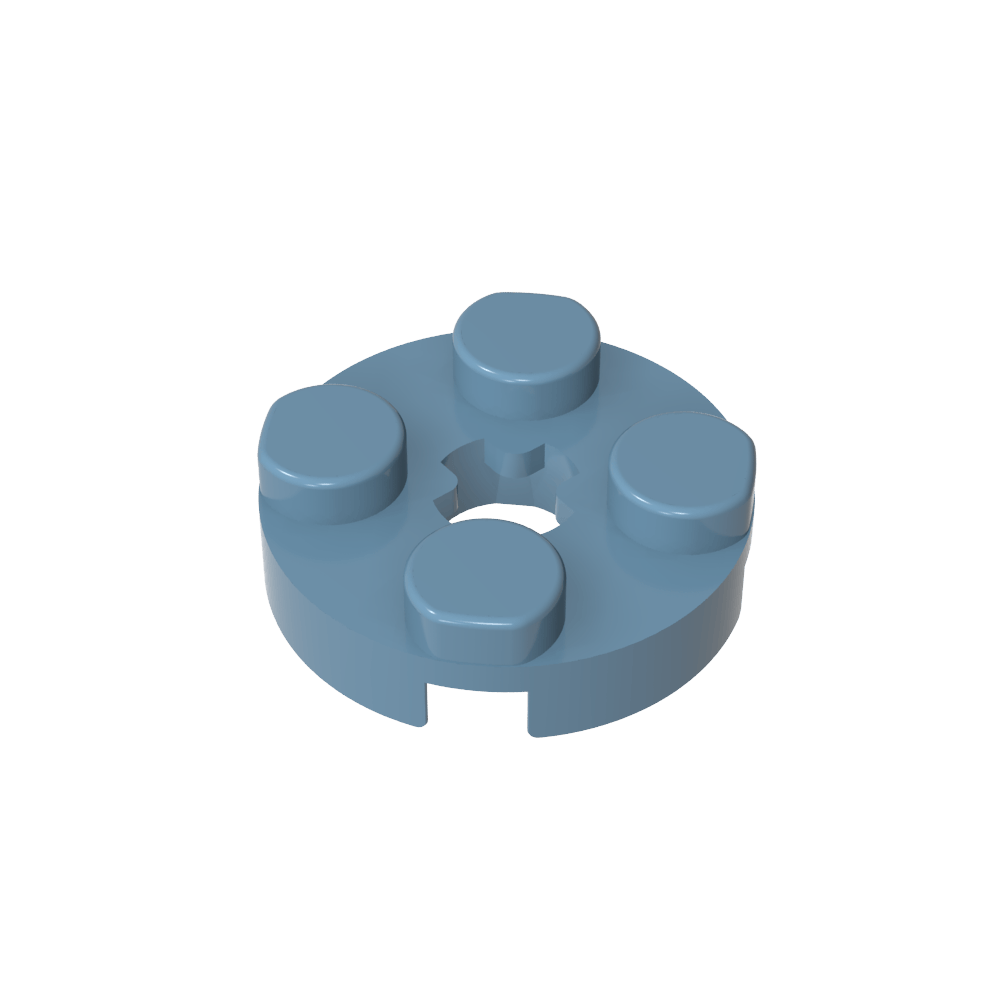 Platte rund 2 x 2 mit Achsloch Typ 1 (+ Öffnung) - MyGobricks