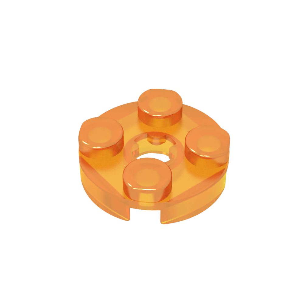 Platte rund 2 x 2 mit Achsloch Typ 1 (+ Öffnung) - MyGobricks