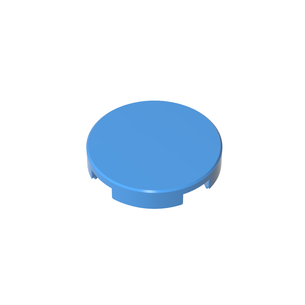 Runde Fliese 2 x 2 mit Bolzenhalter unten - MyGobricks