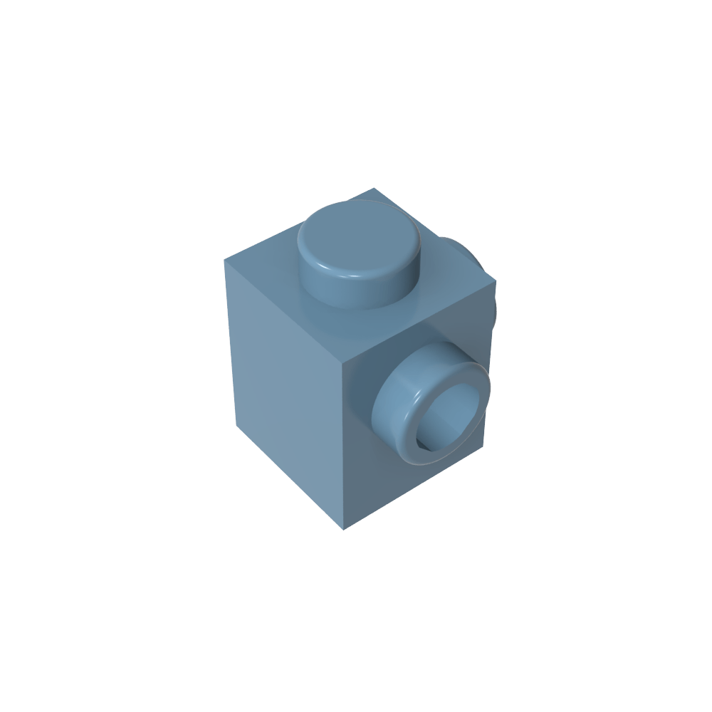 Spezialstein 1 x 1 mit Noppen auf 2 benachbarten Seiten - MyGobricks