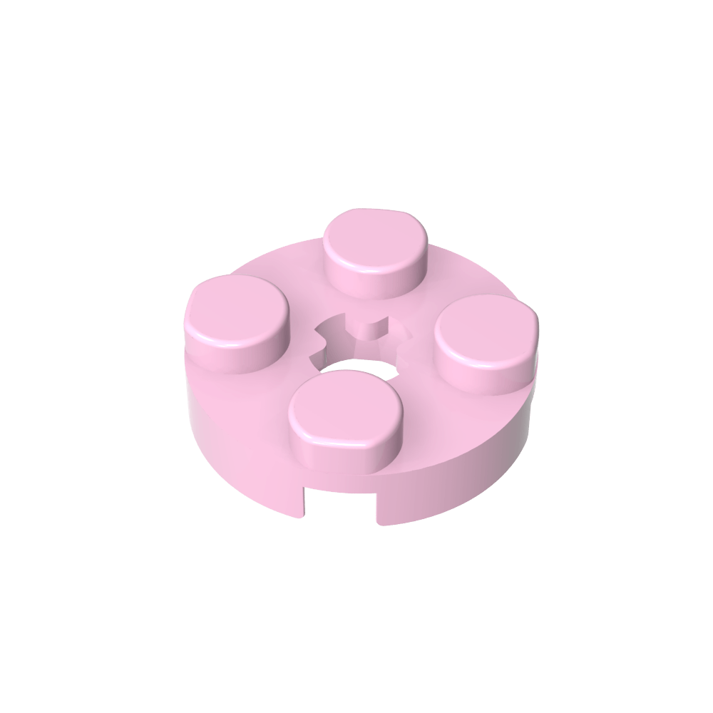 Platte rund 2 x 2 mit Achsloch Typ 1 (+ Öffnung) - MyGobricks