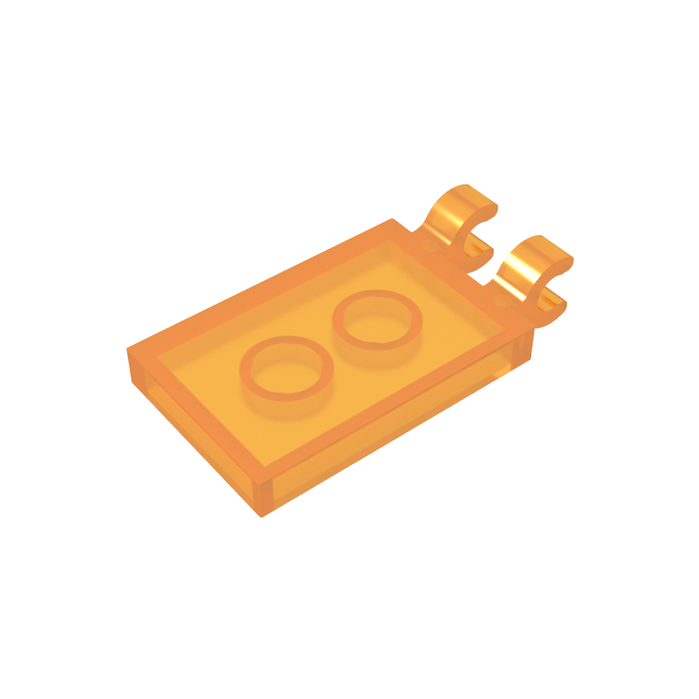 Fliese Spezial 2 x 3 mit 2 Clips [Abgewinkelte Clips]-MyGobricks