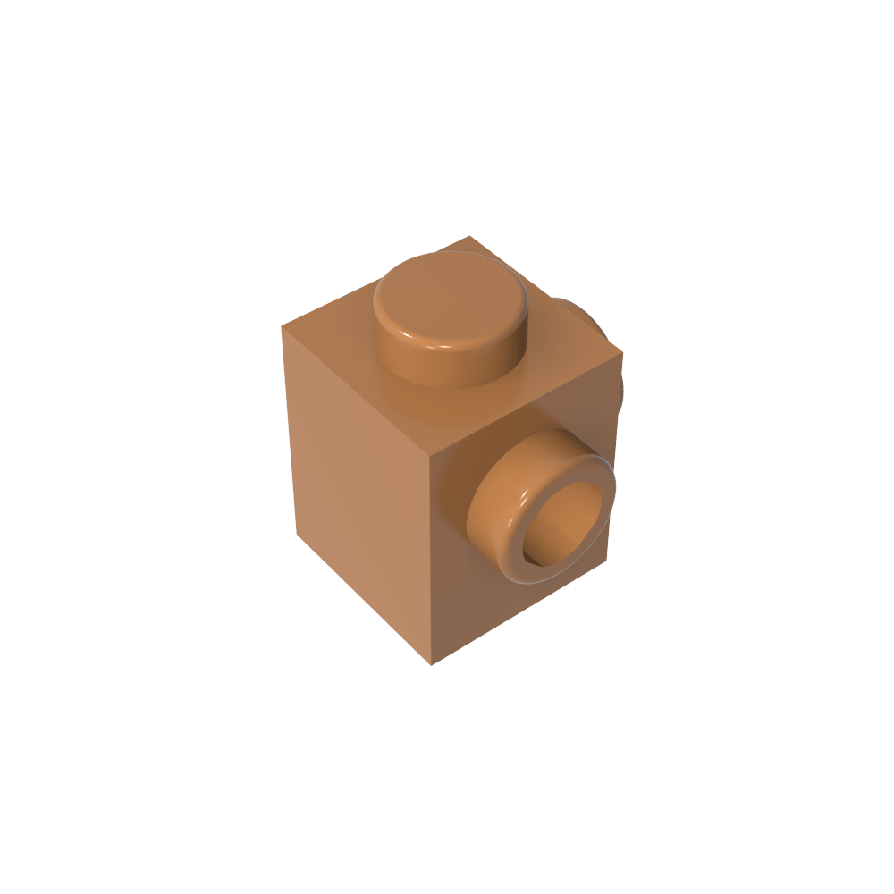 Spezialstein 1 x 1 mit Noppen auf 2 benachbarten Seiten - MyGobricks