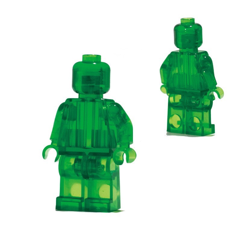 Minifiguren aus einfarbigen Bausteinen, kompatibel mit universellen, kleinteiligen, einfarbigen Bausteinen, Trendy Moc (Multi-Creation) Baustein-Wandbasis-Zubehör.