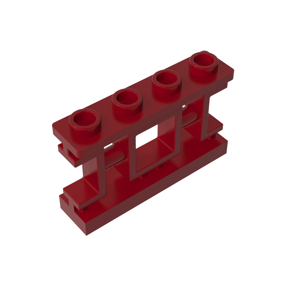 Zaun 1 x 4 x 2 Ornamentales asiatisches Gitter mit 4 Noppen - MyGobricks