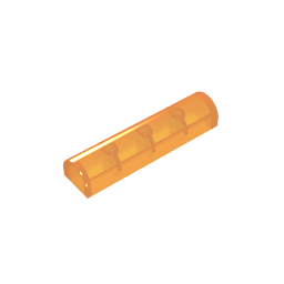 Ziegelstein gebogen 1 x 4 x 2/3 doppelt gebogene Oberseite, keine Bolzen