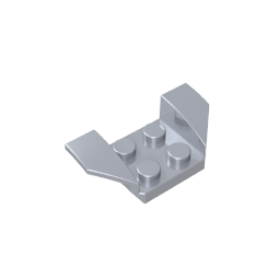 Kotflügel 2 x 4 mit 2 x 2 Bolzen und ausgestellten Flügeln