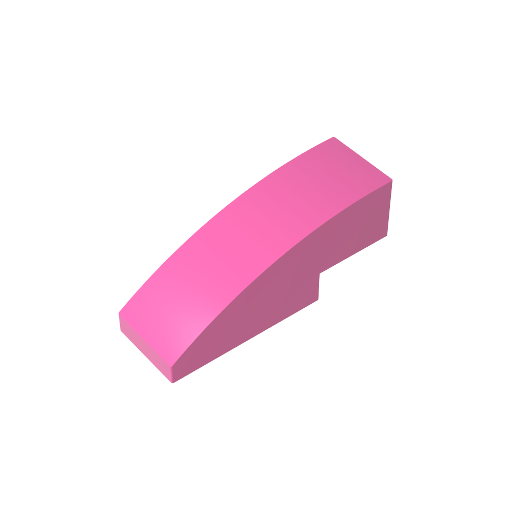 Schrägstein gebogen 3 x 1 ohne Noppen - MyGobricks