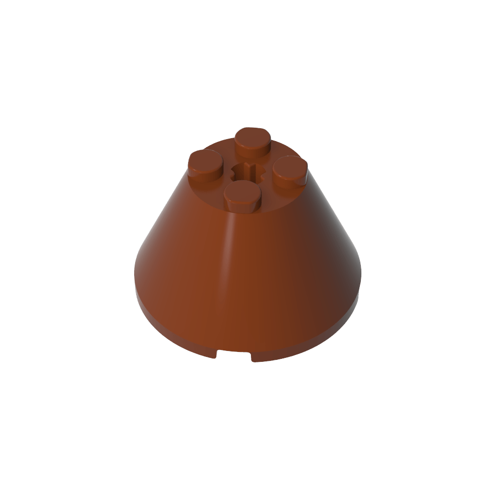 Kegel 4 x 4 x 2 mit Achsloch [einfach]-MyGobricks