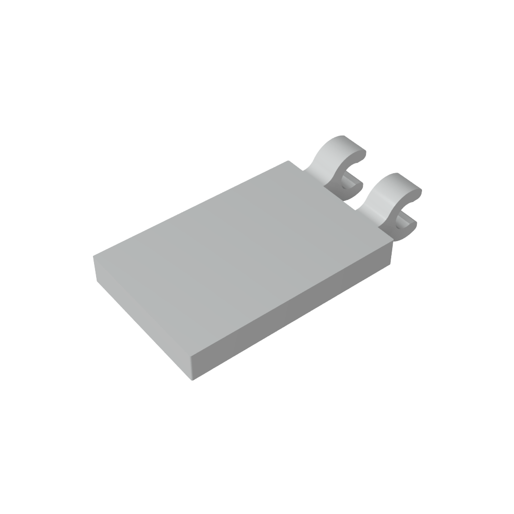 Fliese Spezial 2 x 3 mit 2 Clips [Abgewinkelte Clips]-MyGobricks