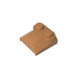 2x2x2/3 gebogener Schrägstein mit zwei Noppen