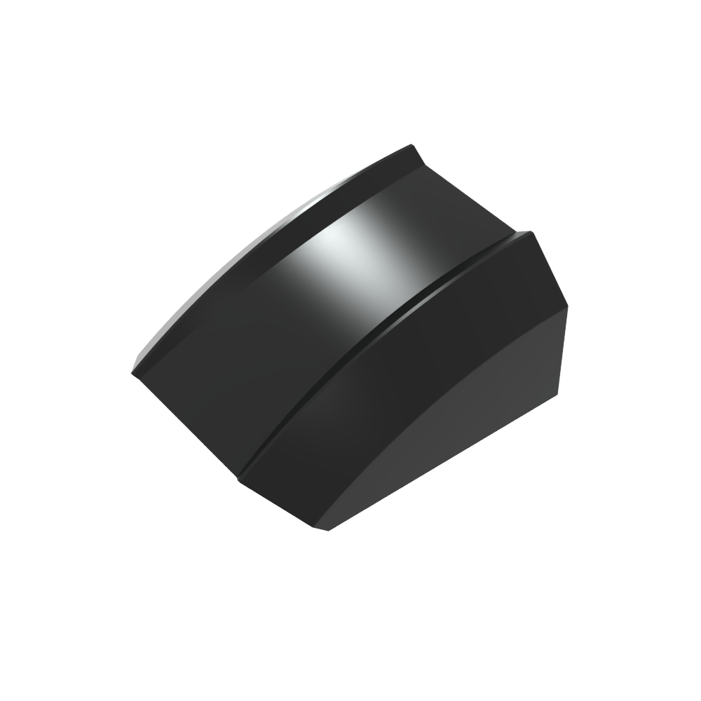 Schrägstein gebogen 2 x 2 mit Lippe, ohne Noppen - MyGobricks