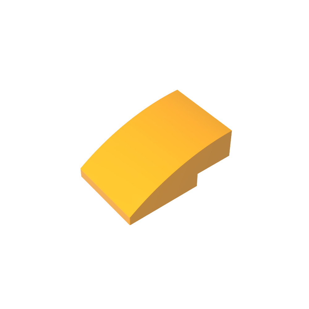 Schrägstein gebogen 3 x 2 ohne Noppen - MyGobricks