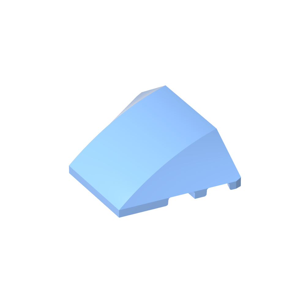 Keil gebogen 4 x 3 ohne Noppen [einfach]-MyGobricks