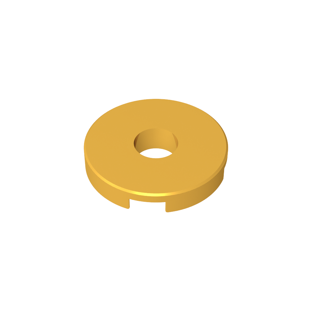 Fliese rund 2 x 2 mit Loch - MyGobricks