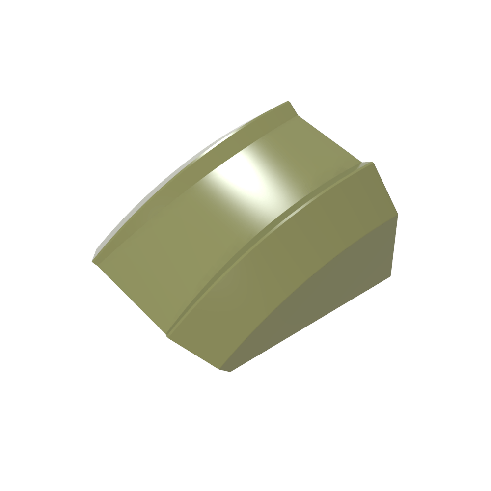 Schrägstein gebogen 2 x 2 mit Lippe, ohne Noppen - MyGobricks